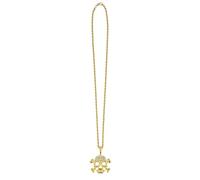 Boland 72326 - Halskette Totenkopf, gold, Halsband für Karneval und Halloween, Modeschmuck, Kostüm Zubehör