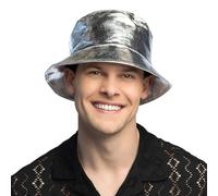 Boland - Fischerhut, Mütze für Karneval, Mottoparty oder Festival, Bucket Hat, Hut für Faschingskostüme, Silber