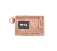 BOLD Lässig Kinder Geldbeutel mit Klettverschluss und transparenten Sichtfenster/School Wallet Bold Leaves caramel