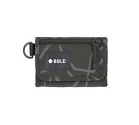 BOLD Lässig Kinder Geldbeutel mit Klettverschluss und transparenten Sichtfenster/School Wallet Bold Edges grey