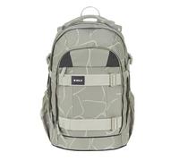 BOLD Lässig Schulrucksack mit Reflektoren und höhenverstellbarem Rückenteil/School Backpack Bold Curve sage