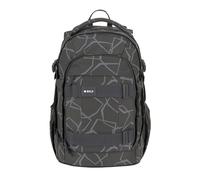 BOLD Lässig Schulrucksack mit Reflektoren und höhenverstellbarem Rückenteil/School Backpack Bold Edges grey
