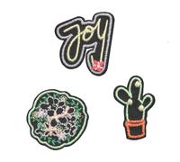 Bold Match Textile Sticker Joy black