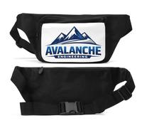 Bold Mountain Design Featuring Snowy Peaks Unisex Hüfttasche Schwarz