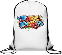 Bold Vibrant Urban Graffiti Art Gym Sack Casual Drawstring Bag White