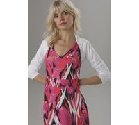Bolero ANISTON SELECTED, Damen, Gr. 44, weiß, Jersey, Obermaterial: 95% Viskose, 5% Elasthan, unifarben, figurbetont, normaler Saum, Strickjacken Bolero, Topseller (813264-44)