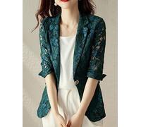 Bolero Damen,Damen-Blazerjacke Aus Jacquard-Spitze, Leichter Bolero, Achselzucken, Durchsichtiger, Eleganter Cardigan, Vorne Offener Anzug, Blazerjacke, Eleganter Formeller Abend-Cardigan, Business-