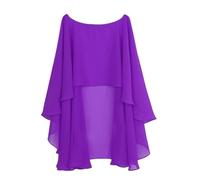 Bolero Damen Damen Weiche Hochzeitsumhänge Hochzeitsjacke Wraps Chiffon Shrug Brautschal Und(PURPLE)