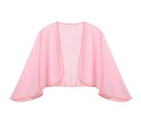 Bolero Damen Festlich,Damen-Chiffon-Bolero-Shrugs, Kurze Oberteile, Elegante Kurzarm-Strickjacke Mit Offener Vorderseite, Transparente Shrugs-Oberteile, Schulterjacke, Umhang, Abendgesellschaft, Ver