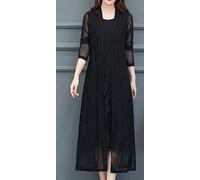 Bolero Damen Festlich,Eleganter Damen-Cardigan Aus Netzstoff, Hohl, Lang, Durchsichtig, Bolero-Shrugs, Langarm-Cardigan, Vorne Offen, Mesh-Shrugs-Tops, Jacke, Abendmode, Bikini-Cover-Up-Schalbluse,