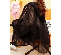 Bolero Damen Festlich,Eleganter Damen-Kapuzenpullover, Bolero, Shrugs, Kurze Oberteile, Einfarbig, Langärmelig, Strickjacke, Vorne Offen, Durchsichtig, Shrugs-Tops, Schulterjacke, Umhang, Abendparty