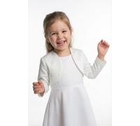 Bolero HAPPY GIRLS "cardigan", Mädchen, Gr. 164, ecru, Strick, Obermaterial: 100% Polyester, unifarben, figurbetont kurz, Rundhals, gerader Abschluss, Strickjacken Bolero, mit dezentem Stehkragen, ohn