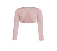 Bolero HAPPY GIRLS, Mädchen, Gr. 134, dusty rose, Strick, Obermaterial: 70% Baumwolle, 30% Polyester, Glitzermuster, unifarben, festlich, bauchfrei, Rundhals, gewellter Abschluss, Strickjacken Bolero