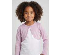 Bolero HAPPY GIRLS, Mädchen, Gr. 146, rose, Strick, Obermaterial: 70% Baumwolle, 30% Polyester, Glitzermuster, unifarben, festlich, bauchfrei, Rundhals, gewellter Abschluss, Strickjacken Bolero, im de