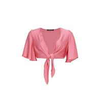 SWING - Bolero-Jacke aus nachhaltigem Satinchiffon melon pink - Gr. - 46
