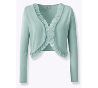 Bolero LADY, Damen, Gr. 54, grün (kalkmint), 100% Polyacryl, Chiffon:100% Polyester, unifarben, Strickjacken Bolero (99085824-54) kalkmint