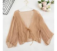 Bolero Mädchen Festlich,Damen-Chiffon-Bolero-Achselzucken, Kurze Oberteile, Elegante Fledermausärmel, 3/4-Ärmel, Strickjacke, Vorne Offen, Durchsichtig, Achselzucken-Oberteile, Schulterjacke, Umhang
