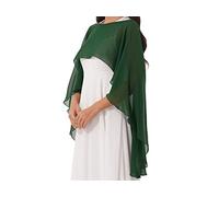 Bolero Mädchen Festlich,Damen Langer High-Low-Saum Cardigan Chiffon Bolero Shrugs Eleganter Kurzarm Cardigan Offene Front Mesh Shrugs Oberteile Jacke Abend Strandmode Bikini Cover Up Schalbluse,Grün