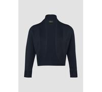 Strickjacke S.OLIVER BLACK LABEL, Damen, Gr. 36, blau, Strick, Obermaterial: 71% Viskose, 29% Polyester, unifarben, casual, regular fit taillenbedeckt, 3/4-Ärmel gerader Abschluss, Strickjacken, mit B