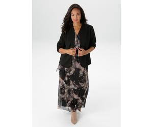 Boleroblazer ANISTON PLUS, Damen, Gr. 44, schwarz, Web, Obermaterial: 95% Polyester, 5% Elasthan, unifarben, figurumspielend, Blazer, kurzer, verschlußloser Damen-Bolero (63228017-44) schwarz