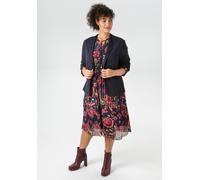 Boleroblazer ANISTON PLUS, Damen, Gr. 48, blau (navy), Web, Obermaterial: 95% Polyester, 5% Elasthan, unifarben, figurumspielend, Blazer, kurzer, verschlußloser Damen-Bolero (17529615-48) navy