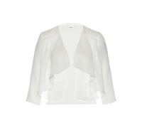 Boleroblazer BONPRIX, Damen, Gr. 52, wollweiß, Obermaterial: 100% Polyester, figurumspielend, Blazer Boleroblazer, für festliche Anlässe und Hochzeiten, 3/4-Ärmel, wasserfallkragen (67377841-52)