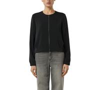 Boleroblazer COMMA, Damen, Gr. 34, schwarz, Web, Obermaterial: 97% Polyester, 3% Elasthan. Futter: 100% Polyester, unifarben, bequem hüftlang, Rundhals, Blazer, kurz, mit Reißverschluss (63140068-34)