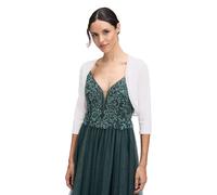 Bolerojacke VERA MONT "Damen figurbetont", Damen, Gr. 42, weiß (rohweiß), Jersey, Obermaterial: 92% Viskose, 8% Elasthan; Besatz: 100% Polyester, festlich, figurbetont, Jacken (48975919-42) rohweiß