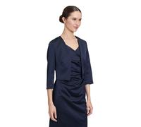 Bolerojacke VERA MONT "Damen mit Kellerfalten", Damen, Gr. 40, blau (night sky), Satin, Obermaterial: 96% Polyester, 4% Elasthan, tailliert, V-Ausschnitt, Jacken (44388640-40) night sky