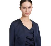 Bolerojacke VERA MONT "Damen mit Kellerfalten", Damen, Gr. 42, blau (night sky), Satin, Obermaterial: 96% Polyester, 4% Elasthan, tailliert, V-Ausschnitt, Jacken (44388640-42) night sky