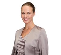 Vera Mont Bolero aus Satin in Taupe, Größe 42, Artikelnr. 406902342 Taupe 42 97% Polyester, 3% Elasthan