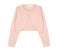 Bolerose Mädchen Langarm Bolero Strickjacke Kinder (Zartrosa, 3-4 Jahre)