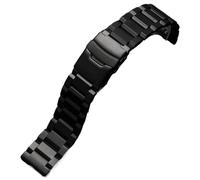 BOLEXA 18mm 19mm 20mm 21mm 22MM 23mm 24mm 25mm Edelstahlarmband Metall Uhrenarmband Gliederarmband Armband Schwarz Silber Roségold (Color : Schwarz, Size : 23mm)