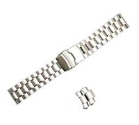 BOLEXA edelstahl uhrenarmband Edelstahlarmband, 18 mm, 20 mm, 22 mm, 24 mm, Faltschließe, gebogenes Ende, for Herren und Damen, Metall-Uhrenarmband, Zubehör (Color : Silver Rose gold, Size : 22mm)