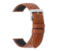 BOLEXA uhr Lederarmband Echtes Leder-Uhrenarmband, 18 mm, 20 mm, 22 mm, Schnellverschluss-Armband, universelles Armband, Ersatz-Uhrenarmband, for Herren und Damen(Red Brown,18mm)