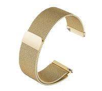 BOLEXA Uhrenarmband Magnetische Saugnapfuhr Armband Damen Herren Metall Edelstahl Uhrenarmband Armband 12 14 15 16 18 20 22 mm (Color : Gold, Size : 12mm)