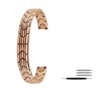 BOLEXA Uhrenarmband Universal Stahlband 8mm 10mm 12mm 14mm Slim Damenmode Band Armband Uhrenarmband Zubehör (Color : Rose Gold, Size : 10mm)
