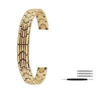 BOLEXA Uhrenarmband Universal Stahlband 8mm 10mm 12mm 14mm Slim Damenmode Band Armband Uhrenarmband Zubehör (Color : Gold, Size : 8mm)
