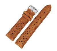 BOLEXA Vintage-Wildlederarmband for 18 mm, 19 mm, 20 mm, 21 mm, 22 mm, 24 mm, atmungsaktives Schnellverschluss-Armband(Braun,19mm)