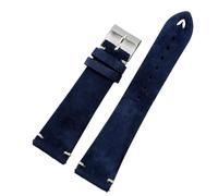 BOLEXA Weiches Wildleder-Uhrenarmband, 18 mm, 19 mm, 20 mm, 21 mm, 22 mm, Schnellverschluss-Uhrenzubehör, Uhrenarmband for Herren(Blau,22mm)