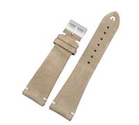 BOLEXA Weiches Wildleder-Uhrenarmband, 18 mm, 19 mm, 20 mm, 21 mm, 22 mm, Schnellverschluss-Uhrenzubehör, Uhrenarmband for Herren(Beige,20mm)