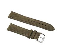 BOLEXA Wildleder-Armband, Vintage-Uhrenarmband, 18 mm, 20 mm, 22 mm, weiches Armband, Gürtelzubehör(Grün,18mm)