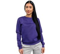 BOLF Damen Sweatshirt Classic Sweater Pulli Kapuzenpullover Langarmshirt Rundhalsausschnitt Farbvarianten Crew Neck Longsleeve Fitness Motiv Sport W01A1 Violett S [A1A]