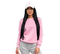 BOLF Damen Sweatshirt Classic Sweater Pulli Kapuzenpullover Langarmshirt Rundhalsausschnitt Farbvarianten Crew Neck Longsleeve Fitness Motiv Sport W01A1 Rosa L [A1A]
