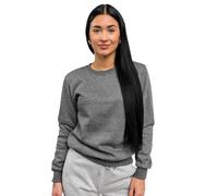 BOLF Damen Sweatshirt Classic Sweater Pulli Kapuzenpullover Langarmshirt Rundhalsausschnitt Farbvarianten Crew Neck Longsleeve Fitness Motiv Sport W01A1 Dunkelgrau M [A1A]