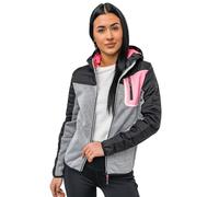 BOLF Damen Übergangsjacke Steppjacke Reißverschluss Outdoorjacke Schuljacke Classic Hoodie Freizeitjacke Herbst Style KSW4006 Schwarz L [D4D]