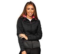 BOLF Damen Übergangsjacke Steppjacke Reißverschluss Outdoorjacke Schuljacke Classic Hoodie Freizeitjacke Herbst Style J.STYLE KSW4005 Schwarz S [D4D]