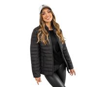 BOLF Damen Übergangsjacke Steppjacke Stehkragen Daunenjacke Reißverschluss Sportjacke Zip Wärme Freizeit Sport Basic Outdoor Casual Style 16M9109 Schwarz S [D4D]
