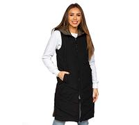 BOLF Damen Weste Bodywarmer Steppweste Daunenweste Funktionsweste Vest Ärmellose Sportweste Kapuzenweste Wärme Freizeit Outdoor Slim Fit Modellauswahl B8022 Schwarz XXL [U1U]