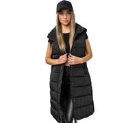 BOLF Damen Weste Bodywarmer Steppweste Daunenweste Funktionsweste Vest Ärmellose Sportweste Kapuzenweste Wärme Freizeit Outdoor Slim Fit Modellauswahl MY6315 Schwarz XL [U1U]